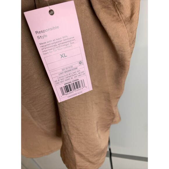 Womens Lace Trim slip Camisole tank top Wild Fable Light Brown Size XL - Picture 4 of 6